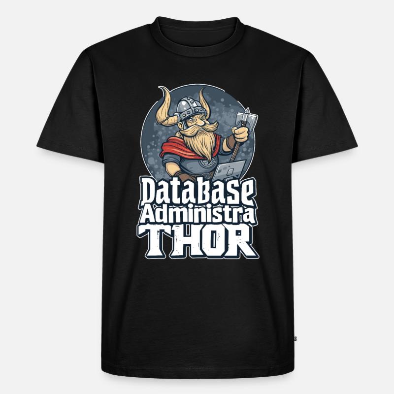 Viking Databaseadministra-thor Nerdy - Men's Premium Organic T-Shirt - black
