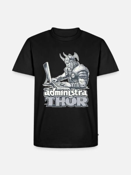 Viking Databaseadministra-thor Nerdy - Männer Premium Bio T-Shirt - Schwarz