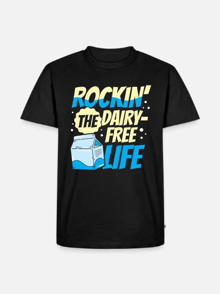 Laktosetolerant Oder Laktoseintolerant - Männer Premium Bio T-Shirt - Schwarz