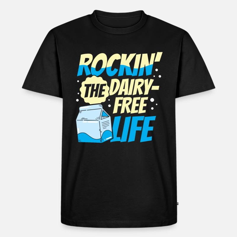 Laktosetolerant Oder Laktoseintolerant - Männer Premium Bio T-Shirt - Schwarz