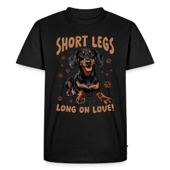 Dachshund Doxie Wiener Dog Short legs - Men's Premium Organic T-Shirt - black - Front - Nico (187cm)