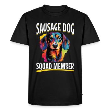 Dachshund Doxie Wiener Dog Sausage dog - Men's Premium Organic T-Shirt - black - Front - Nico (187cm)