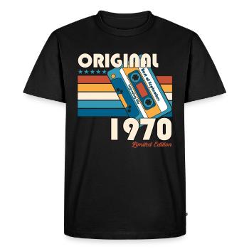 54ème Anniversaire Millésime Septembre 1970 Millésime 70 - T-shirt Premium bio Homme - noir - Devant - Nico (187cm)