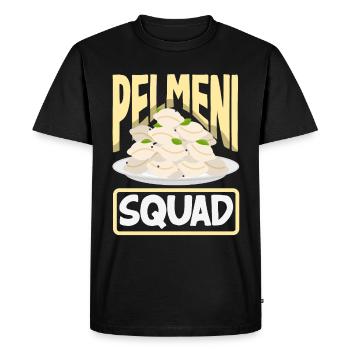 Pelmeni russes, quenelles russes - T-shirt Premium bio Homme - noir - Devant - Nico (187cm)