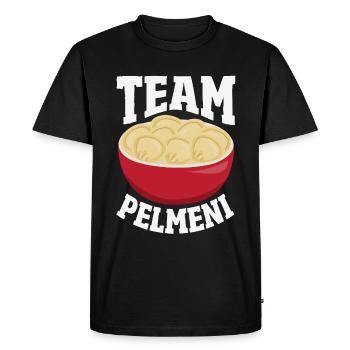Russian pelmeni Russian dumplings - Men's Premium Organic T-Shirt - black - Front - Nico (187cm)