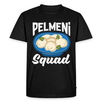 Russian pelmeni Russian dumplings - Men's Premium Organic T-Shirt - black - Front - Nico (187cm)