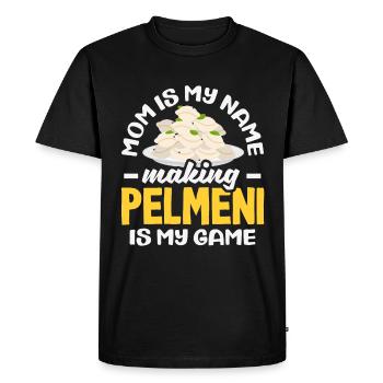 Russian pelmeni Russian dumplings - Men's Premium Organic T-Shirt - black - Front - Nico (187cm)