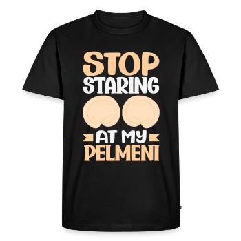 Russian pelmeni Russian dumplings - Men's Premium Organic T-Shirt - black - Front - Nico (187cm)