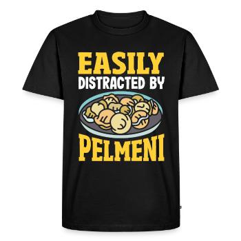 Russian pelmeni Russian dumplings - Men's Premium Organic T-Shirt - black - Front - Nico (187cm)