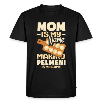 Russian pelmeni Russian dumplings - Men's Premium Organic T-Shirt - black - Front - Nico (187cm)
