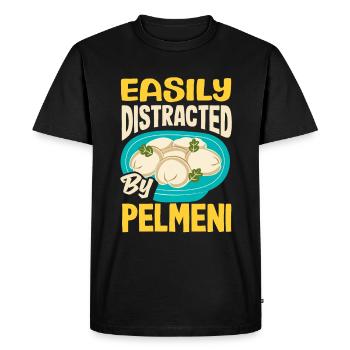Russian pelmeni Russian dumplings - Men's Premium Organic T-Shirt - black - Front - Nico (187cm)
