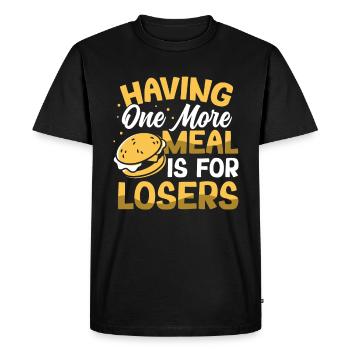 Intermittent fasting Weight loss - Men's Premium Organic T-Shirt - black - Front - Nico (187cm)