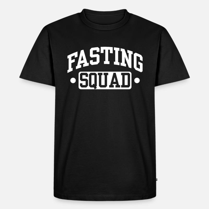 Intermittierendes Fasten Abnehmen - Männer Premium Bio T-Shirt - Schwarz