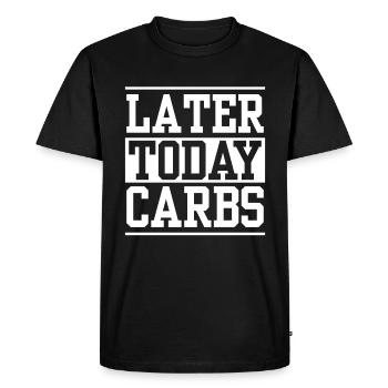 Jeûne intermittent Perte de poids - T-shirt Premium bio Homme - noir - Devant - Nico (187cm)