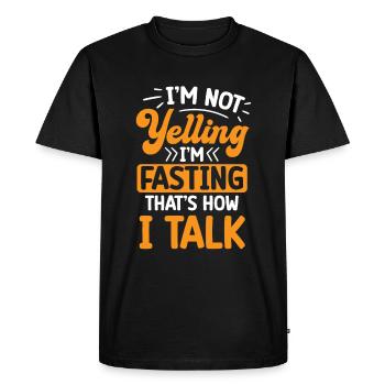 Intermittent fasting Weight loss - Men's Premium Organic T-Shirt - black - Front - Nico (187cm)