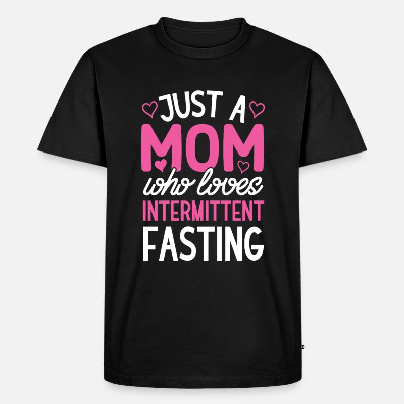 Intermittierendes Fasten Abnehmen - Männer Premium Bio T-Shirt - Schwarz