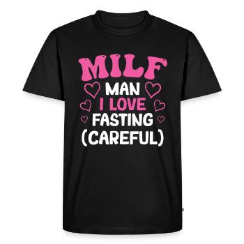 Jeûne intermittent Perte de poids - T-shirt Premium bio Homme - noir - Devant - Nico (187cm)