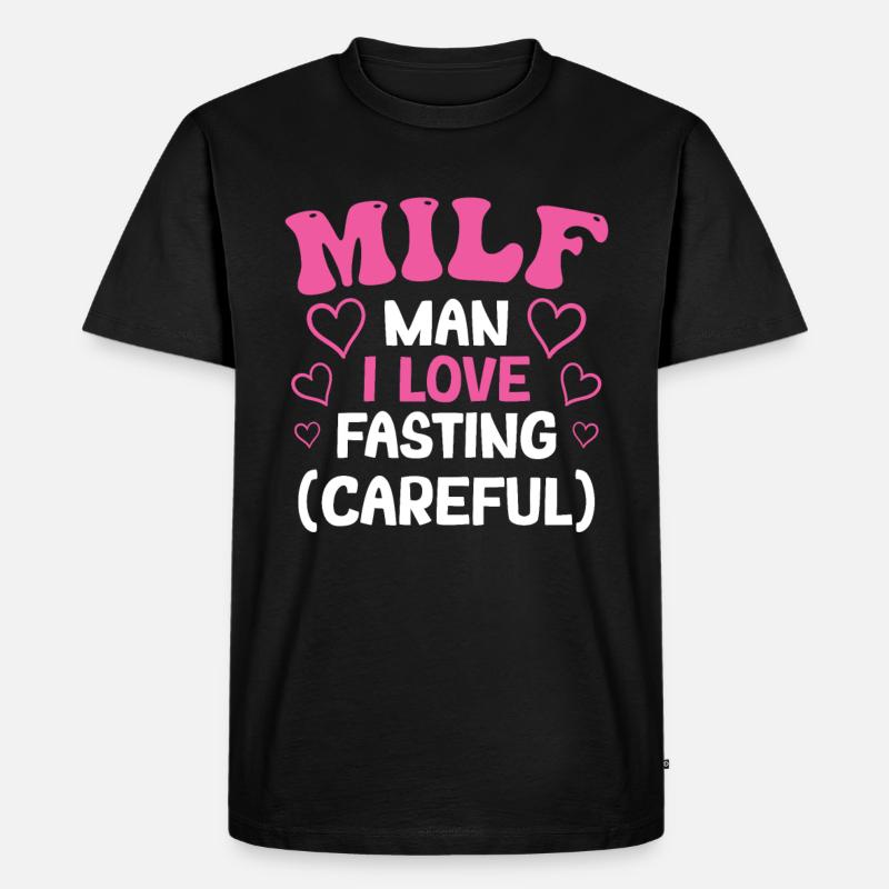 Intermittierendes Fasten Abnehmen - Männer Premium Bio T-Shirt - Schwarz