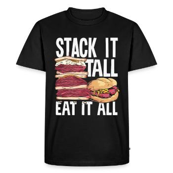 Sandwich Day Snack Celebration Sandwich - Men's Premium Organic T-Shirt - black - Front - Nico (187cm)