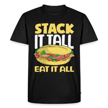 Sandwich Day Snack Celebration Sandwich - Men's Premium Organic T-Shirt - black - Front - Nico (187cm)