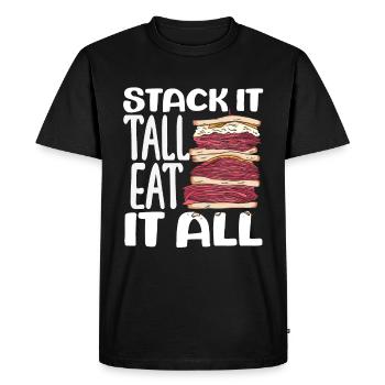 Sandwich Day Snack Celebration Sandwich - Men's Premium Organic T-Shirt - black - Front - Nico (187cm)