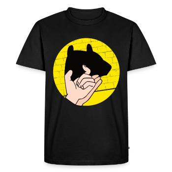 Hand Shadow Puppet Show Puppets - Men's Premium Organic T-Shirt - black - Front - Nico (187cm)