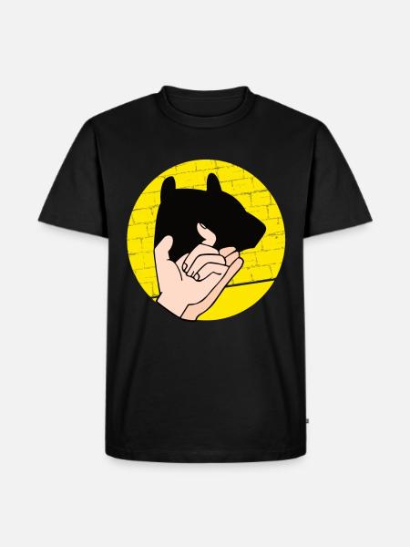 Hand Shadow Puppet Show Puppets - Men's Premium Organic T-Shirt - black