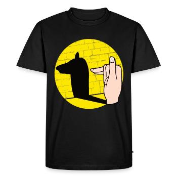 Hand Shadow Puppet Show Puppets - Men's Premium Organic T-Shirt - black - Front - Nico (187cm)