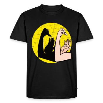 Hand Shadow Puppet Show Puppets - Men's Premium Organic T-Shirt - black - Front - Nico (187cm)