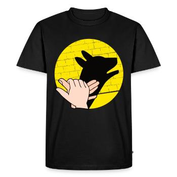 Hand Shadow Puppet Show Puppets - Men's Premium Organic T-Shirt - black - Front - Nico (187cm)