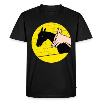 Hand Shadow Puppet Show Puppets - Men's Premium Organic T-Shirt - black - Front - Nico (187cm)
