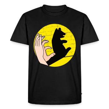 Hand Shadow Puppet Show Puppets - Men's Premium Organic T-Shirt - black - Front - Nico (187cm)