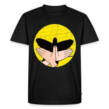 Hand Shadow Puppet Show Puppets - Men's Premium Organic T-Shirt - black - Front - Nico (187cm)