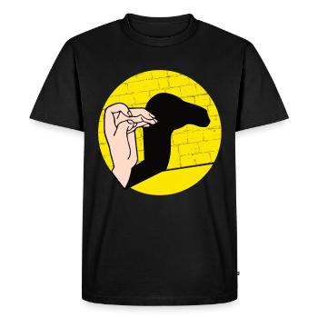 Hand Shadow Puppet Show Puppets - Men's Premium Organic T-Shirt - black - Front - Nico (187cm)