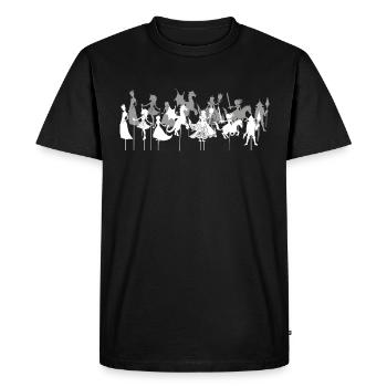 Hand Shadow Puppet Show Puppets - Men's Premium Organic T-Shirt - black - Front - Nico (187cm)