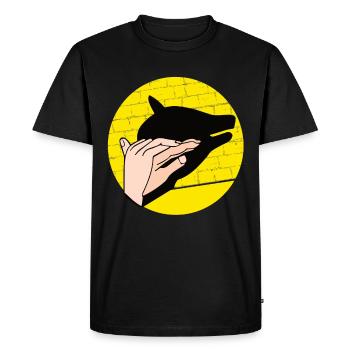 Hand Shadow Puppet Show Puppets - Men's Premium Organic T-Shirt - black - Front - Nico (187cm)