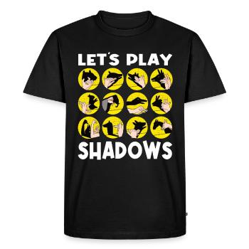 Hand Shadow Puppet Show Puppets - Men's Premium Organic T-Shirt - black - Front - Nico (187cm)