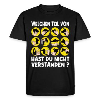 Hand Shadow Puppet Show Puppets - Men's Premium Organic T-Shirt - black - Front - Nico (187cm)