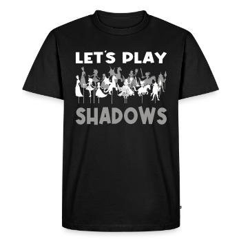 marionnettes d’ombre à main spectacle marionnettes - T-shirt Premium bio Homme - noir - Devant - Nico (187cm)