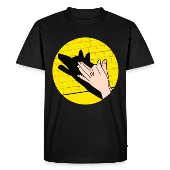Hand Shadow Puppet Show Puppets - Men's Premium Organic T-Shirt - black - Front - Nico (187cm)