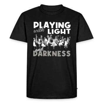 Hand Shadow Puppet Show Puppets - Men's Premium Organic T-Shirt - black - Front - Nico (187cm)