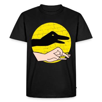 Hand Shadow Puppet Show Puppets - Men's Premium Organic T-Shirt - black - Front - Nico (187cm)