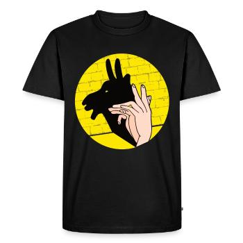 Hand Shadow Puppet Show Puppets - Men's Premium Organic T-Shirt - black - Front - Nico (187cm)