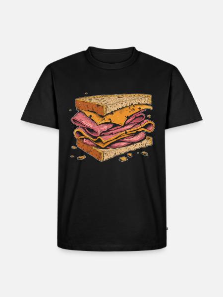 Sandwich Sandwich Snack Célébration - T-shirt Premium bio Homme - noir