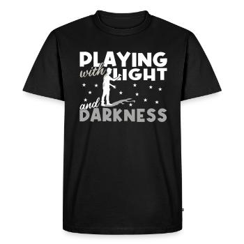 marionnettes d’ombre à main spectacle marionnettes - T-shirt Premium bio Homme - noir - Devant - Nico (187cm)