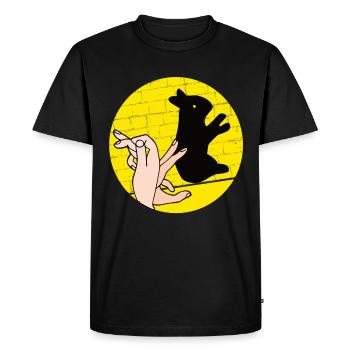 Hand Shadow Puppet Show Puppets - Men's Premium Organic T-Shirt - black - Front - Nico (187cm)