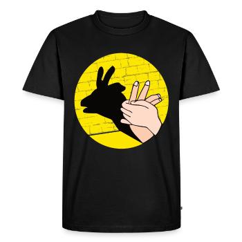 Hand Shadow Puppet Show Puppets - Men's Premium Organic T-Shirt - black - Front - Nico (187cm)