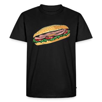 Sandwich Day Snack Celebration Sandwich - Men's Premium Organic T-Shirt - black - Front - Nico (187cm)