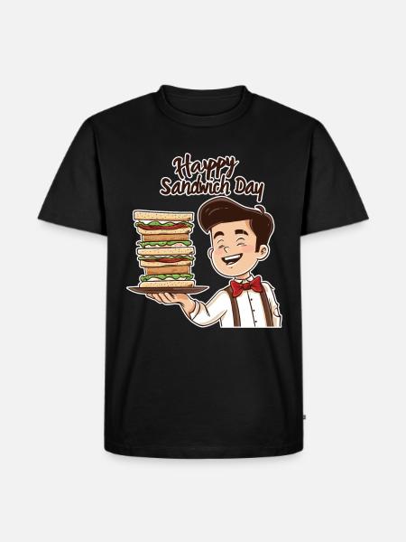 Sandwich Sandwich Snack Célébration - T-shirt Premium bio Homme - noir