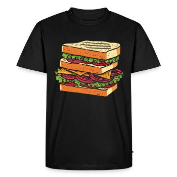 Sandwich Day Snack Celebration Sandwich - Men's Premium Organic T-Shirt - black - Front - Nico (187cm)